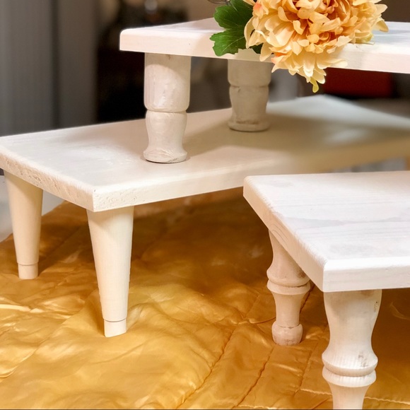 Customized Shabby Chic/ Farmhouse Pedestal Stand - Picture 4 of 5